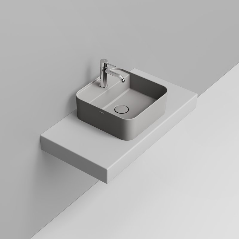 Ceramica Dolomite Lavabo da appoggio 40×40 – Noemi - Grigio cemento