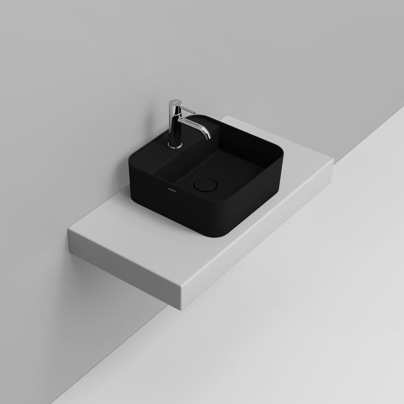 Ceramica Dolomite Lavabo da appoggio 40×40 – Noemi - Nero opaco