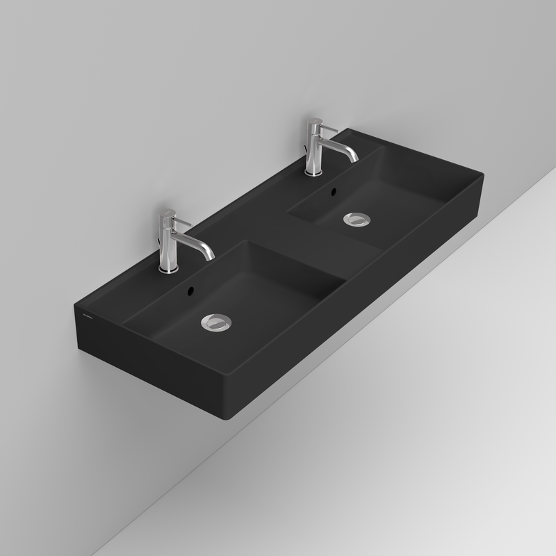 Ceramica Dolomite Lavabo 120×47 – Multiplo - Nero opaco