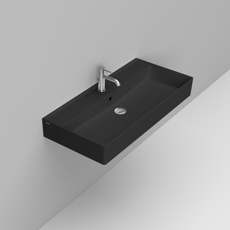 Ceramica Dolomite Lavabo 100×47 – Multiplo - Nero opaco