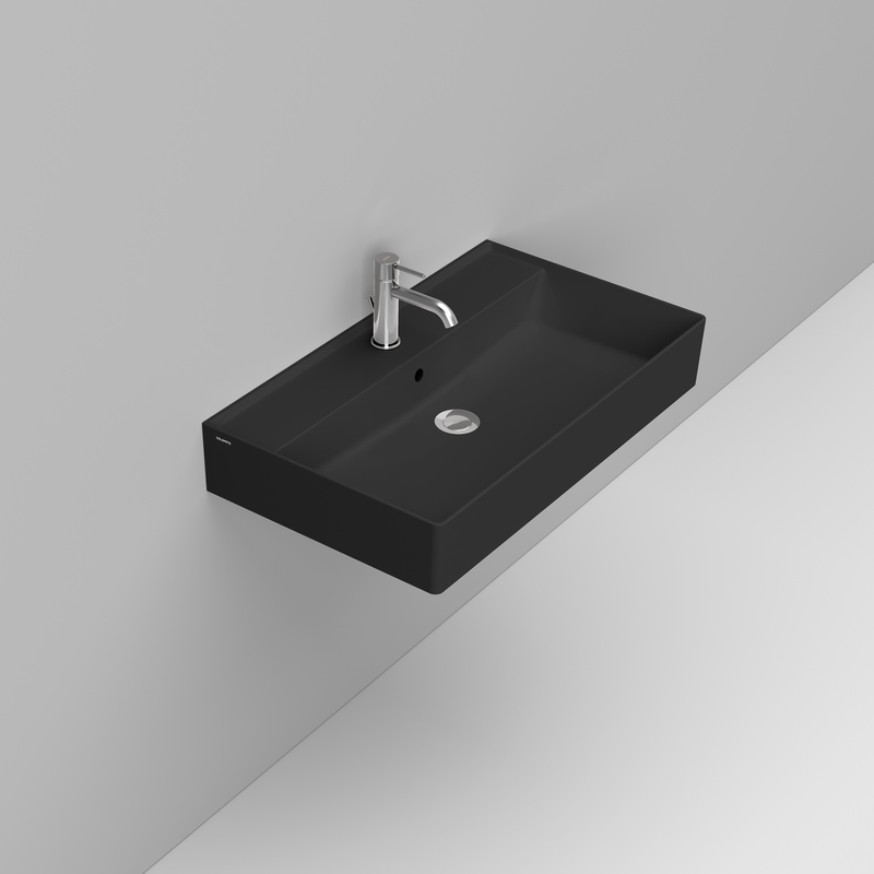 Ceramica Dolomite Lavabo 80×47 – Multiplo - Nero opaco