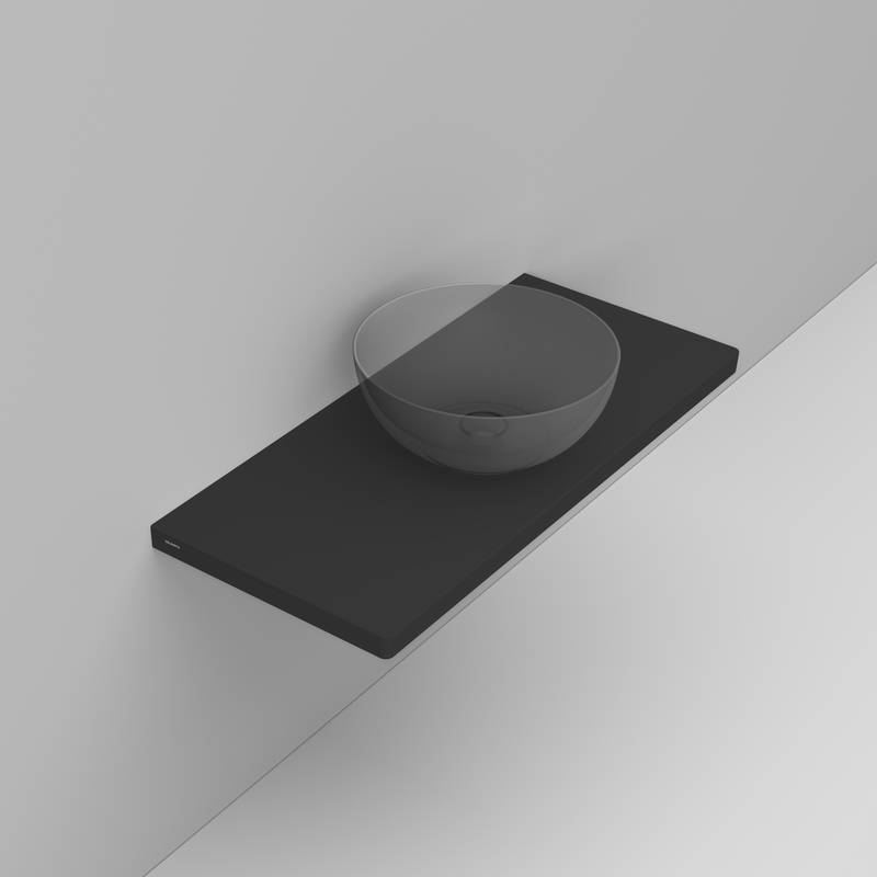 Ceramica Dolomite Piano Ceramica Flat 106×47,5 foro centrale – Noemi - Nero opaco