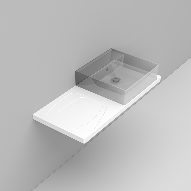 Ceramica Dolomite - D367641 - Piano Ceramica Oltre 106×47,5 foro dx – Multiplo