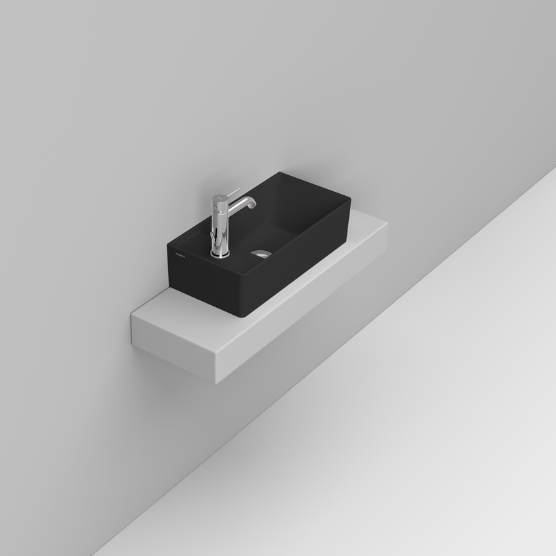 Ceramica Dolomite Lavabo da appoggio 50×25 – Multiplo - Nero opaco