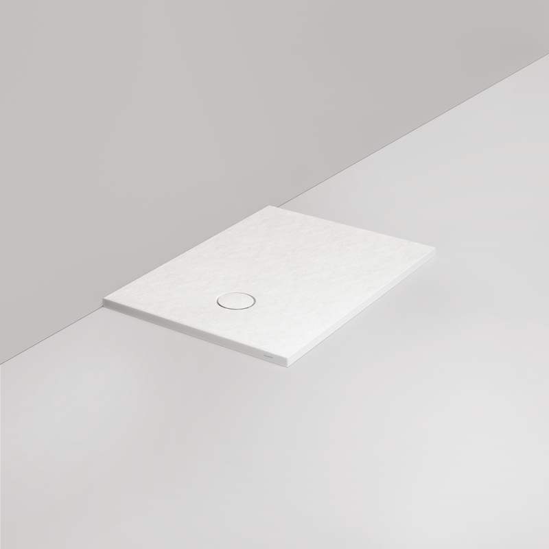 Ceramica Dolomite - D416F43 - Piatto doccia rettangolare – scarico laterale H3 100×70 – Kalk