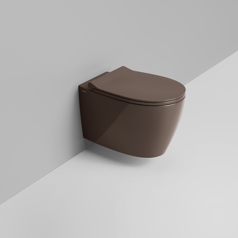 Ceramica Dolomite Vaso sospeso 36×54 – Niva - Marrone alpino lucido