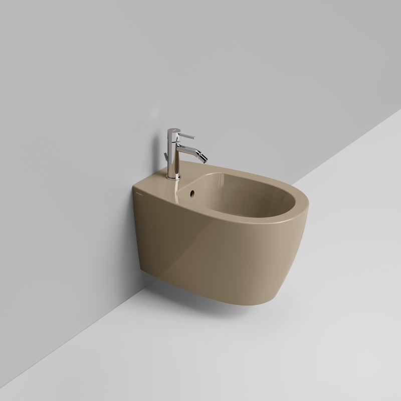 Ceramica Dolomite Bidet sospeso 36×54 – Niva - Marrone alpino lucido