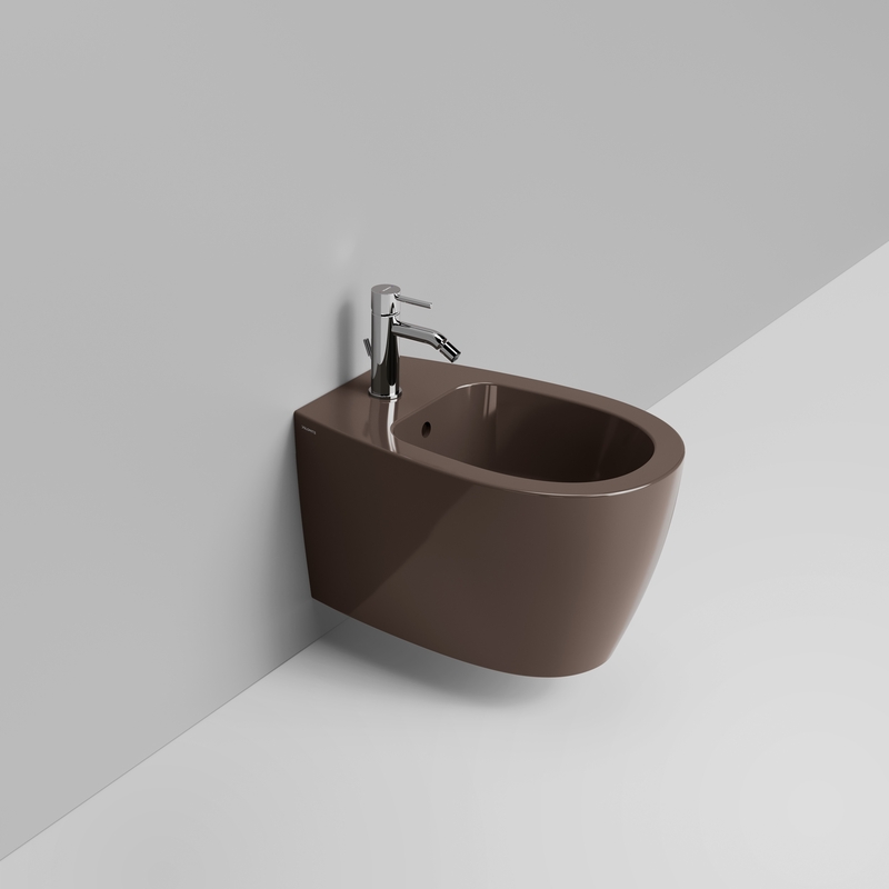 Ceramica Dolomite Bidet sospeso 36×54 – Niva - Marrone alpino lucido
