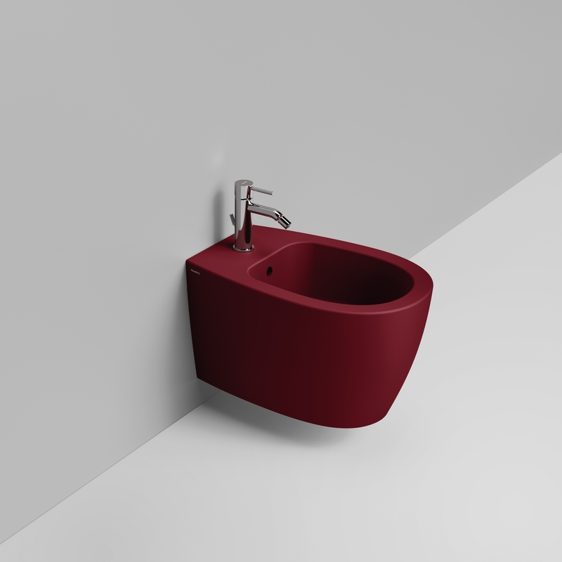 Ceramica Dolomite Bidet sospeso 36×54 – Niva - Rosso vino opaco