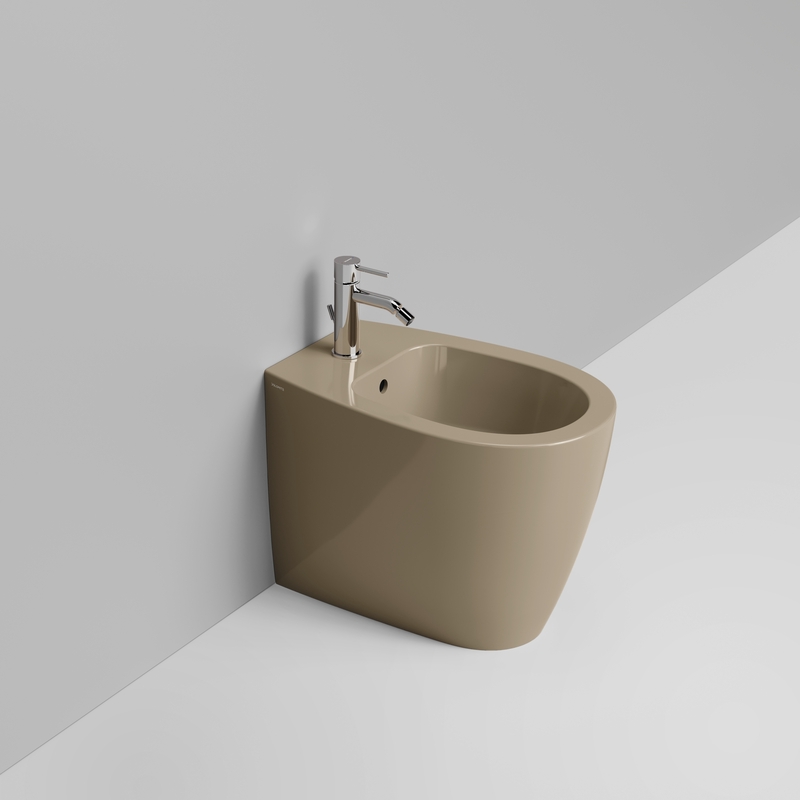 Ceramica Dolomite Bidet back to wall 36×54 – Niva - Marrone alpino lucido