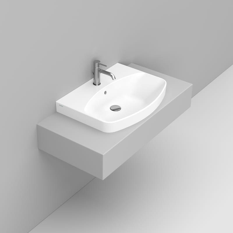 Ceramica Dolomite Lavabo Soprapiano 65×48 – Mia - Bianco opaco