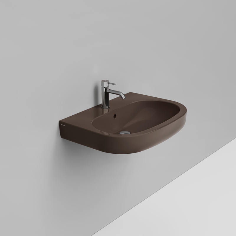 Ceramica Dolomite Lavabo 68×51 – Mirto - Marrone alpino lucido