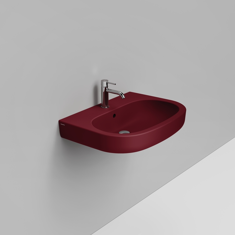 Ceramica Dolomite Lavabo 68×51 – Mirto - Rosso vino opaco