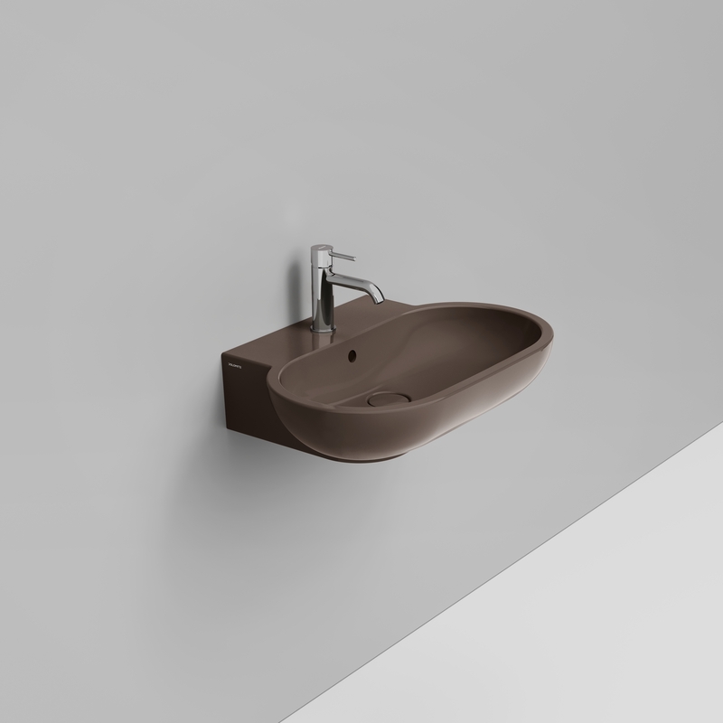 Ceramica Dolomite Lavabo 65×46 – Mirto - Marrone alpino lucido