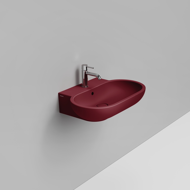 Ceramica Dolomite Lavabo 65×46 – Mirto - Rosso vino opaco