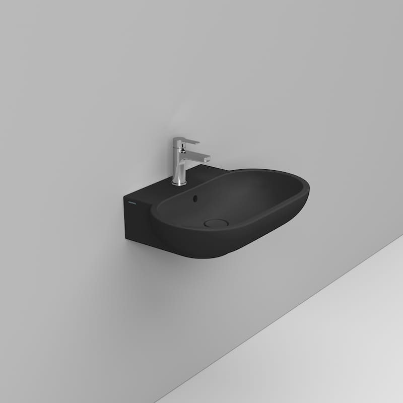 Ceramica Dolomite Lavabo 65×46 – Mirto - Nero opaco