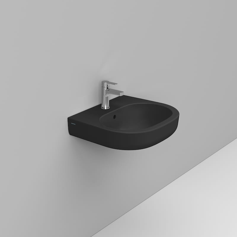 Ceramica Dolomite Lavabo 55×48 – Mirto - Nero opaco