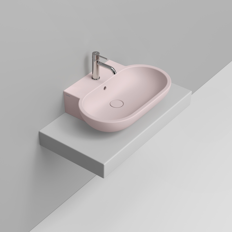 Ceramica Dolomite Lavabo da appoggio 65×46 – Mirto - Rosa antico