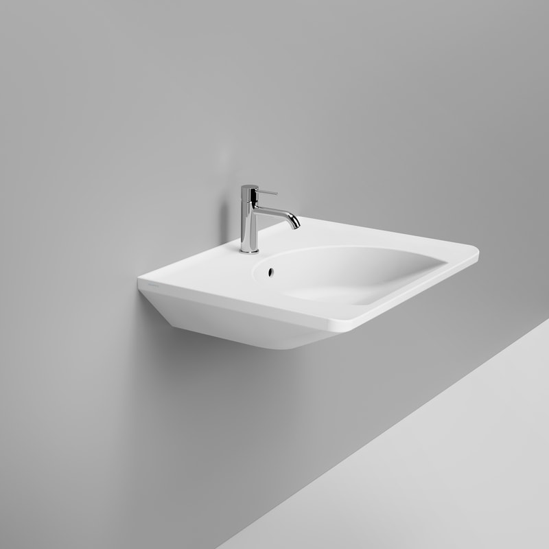 Ceramica Dolomite Lavabo 70×55 – True - Bianco opaco