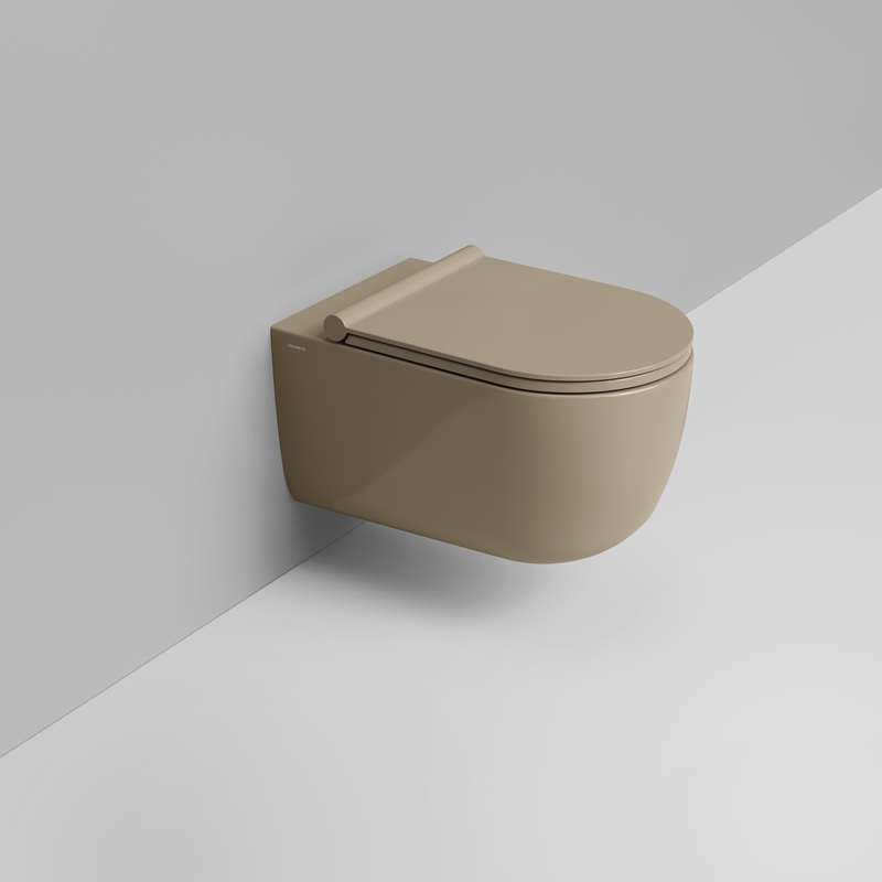Ceramica Dolomite Vaso sospeso 36×55 – Mirto Round - Beige naturale lucido