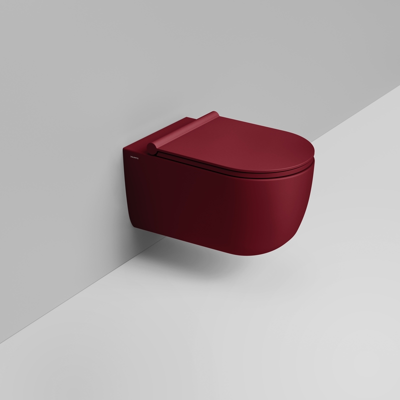 Ceramica Dolomite Vaso sospeso 36×55 – Mirto Round - Rosso vino opaco