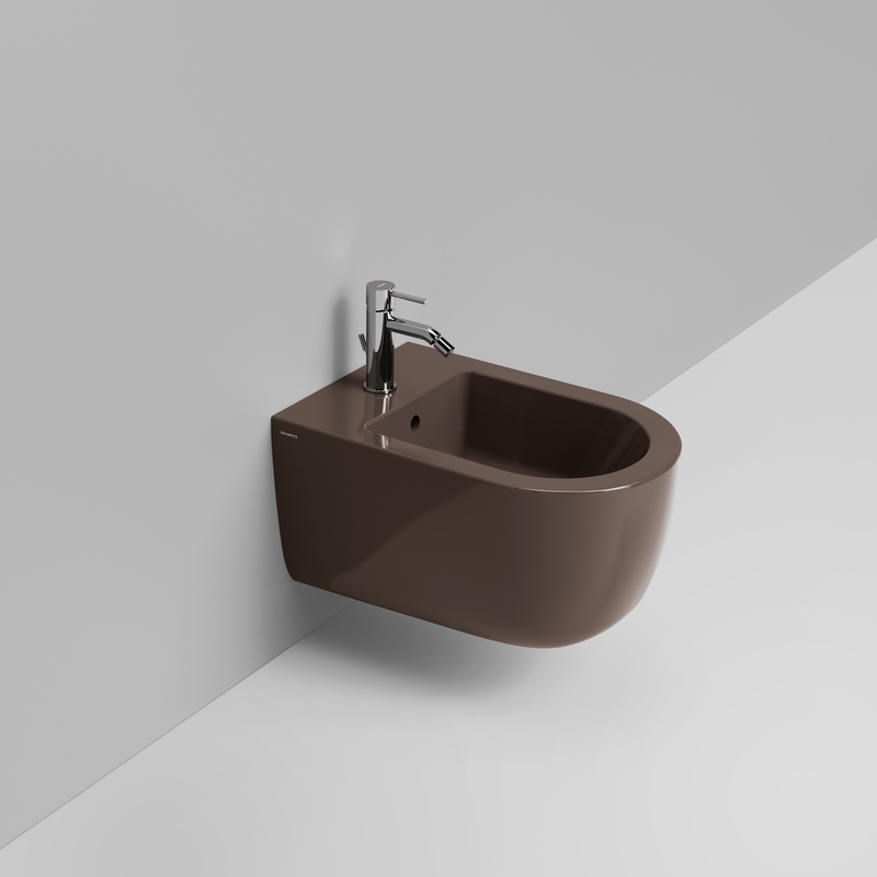 Ceramica Dolomite Bidet sospeso 36×55 – Mirto Round - Marrone alpino lucido