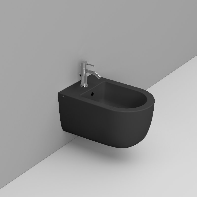 Ceramica Dolomite Bidet sospeso 36×55 – Mirto Round - Nero opaco