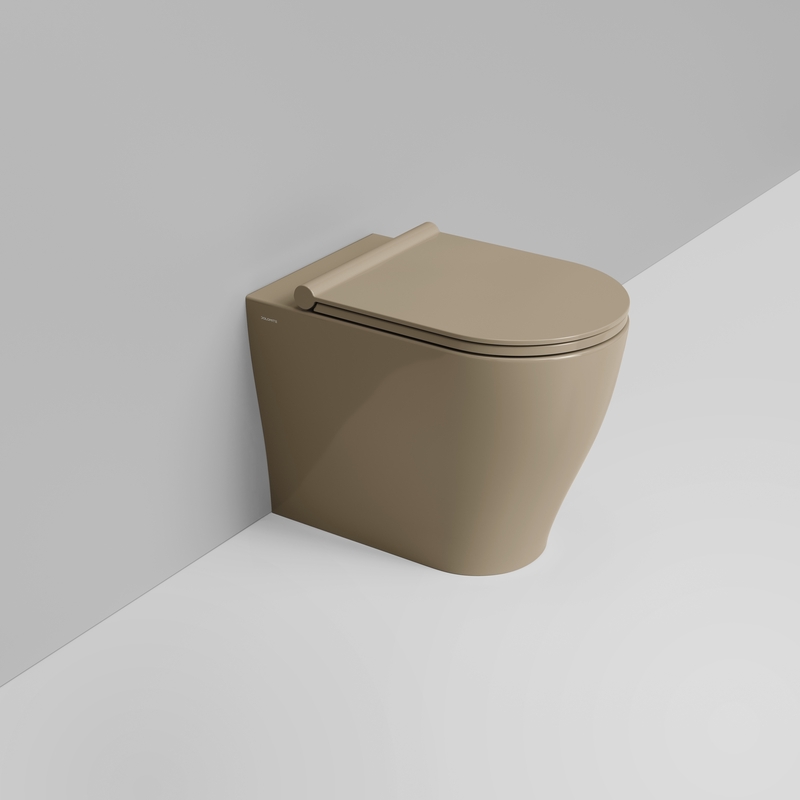 Ceramica Dolomite Vaso back to wall 36×55 – Mirto Round - Beige naturale lucido