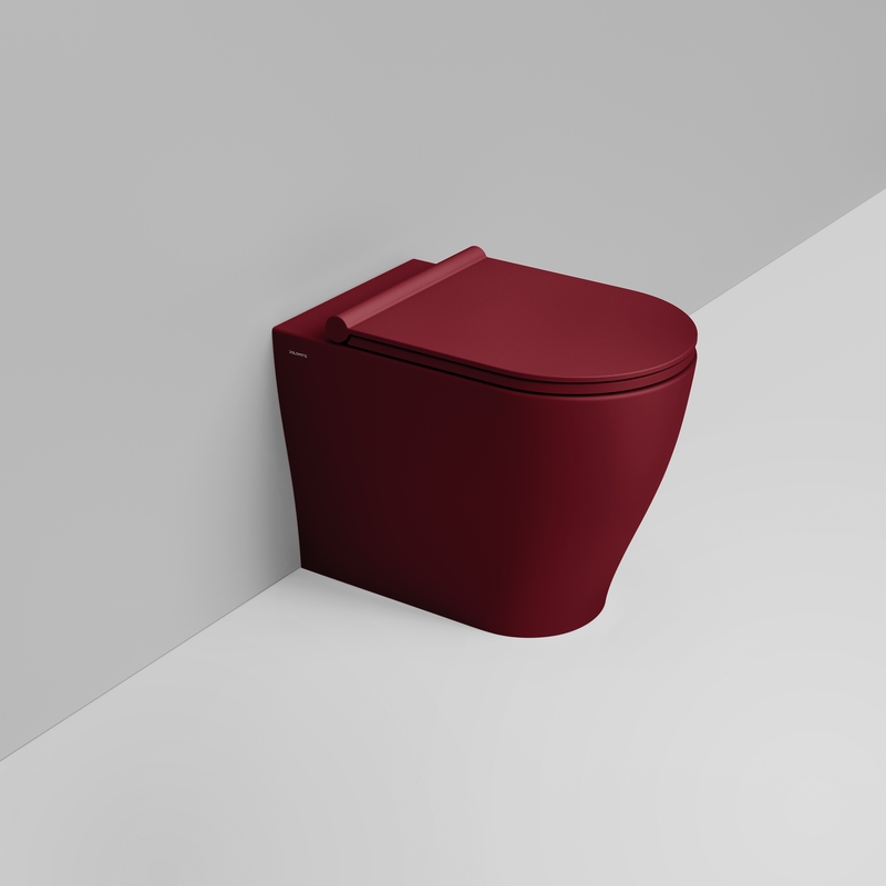 Ceramica Dolomite Vaso back to wall 36×55 – Mirto Round - Rosso vino opaco