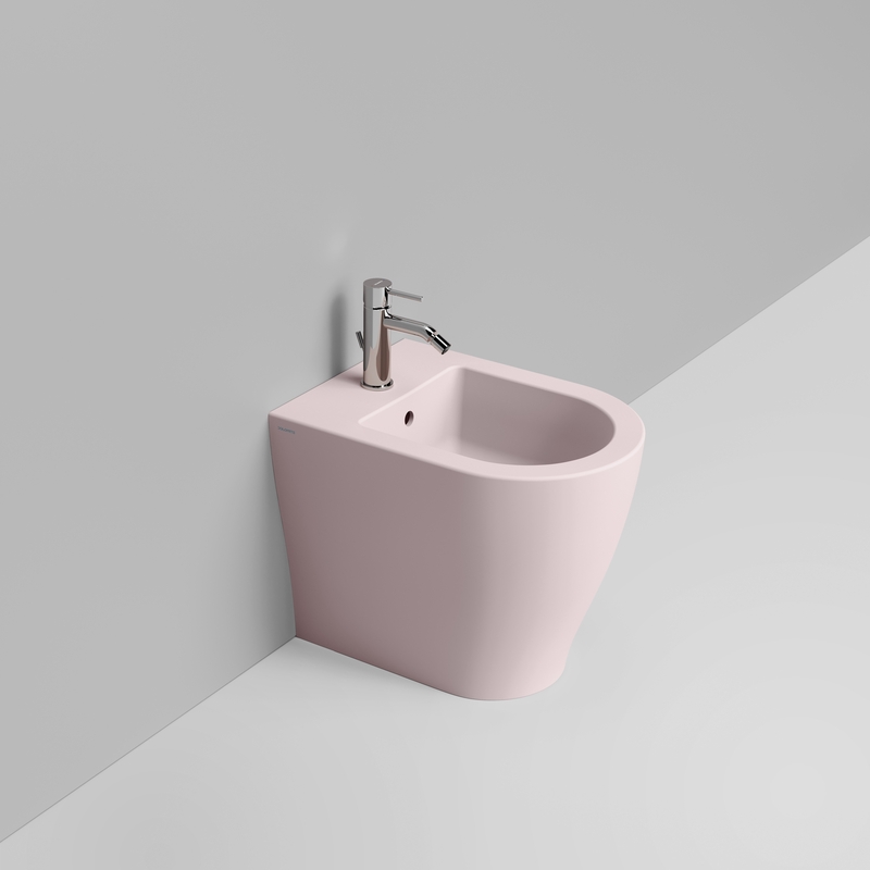 Ceramica Dolomite Bidet back to wall 36×50 – Mirto Round Short - Rosa antico