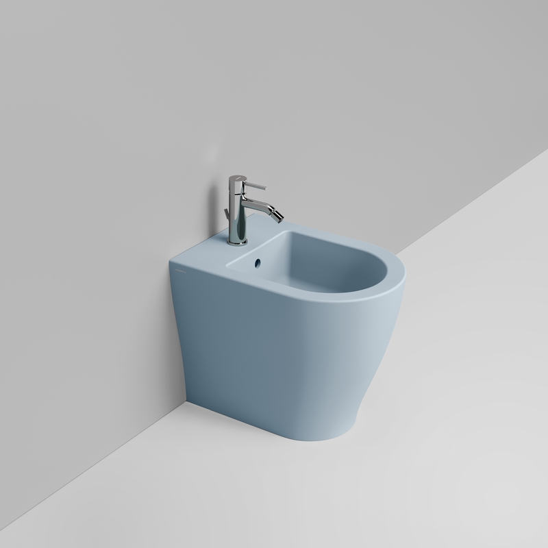 Ceramica Dolomite Bidet back to wall 36×50 – Mirto Round Short - Azzurro avio