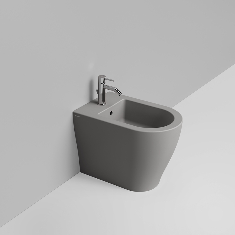 Ceramica Dolomite Bidet back to wall 36×55 – Mirto Round - Grigio cemento