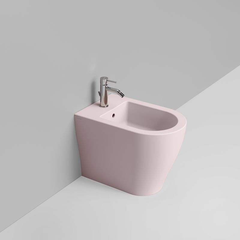 Ceramica Dolomite Bidet back to wall 36×55 – Mirto Round - Rosa antico
