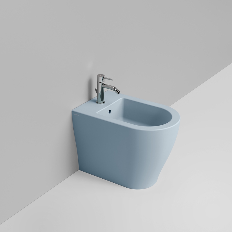 Ceramica Dolomite Bidet back to wall 36×55 – Mirto Round - Azzurro avio