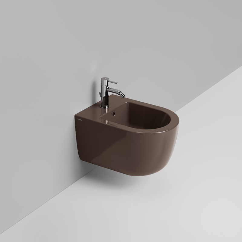 Ceramica Dolomite Bidet sospeso 36×50 – Mirto Round Short - Marrone alpino lucido