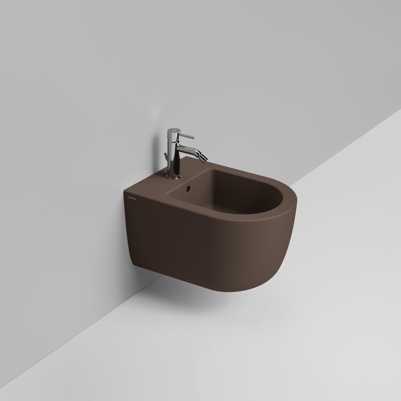 Ceramica Dolomite Bidet sospeso 36×50 – Mirto Round Short - Marrone alpino opaco