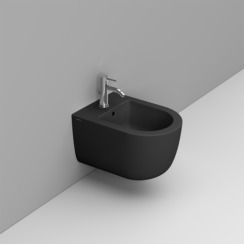 Ceramica Dolomite Bidet sospeso 36×50 – Mirto Round Short - Nero opaco