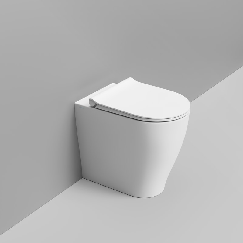 Ceramica Dolomite Vaso back to wall vortice 36x55x48 – Mirto Round Tall - Bianco opaco