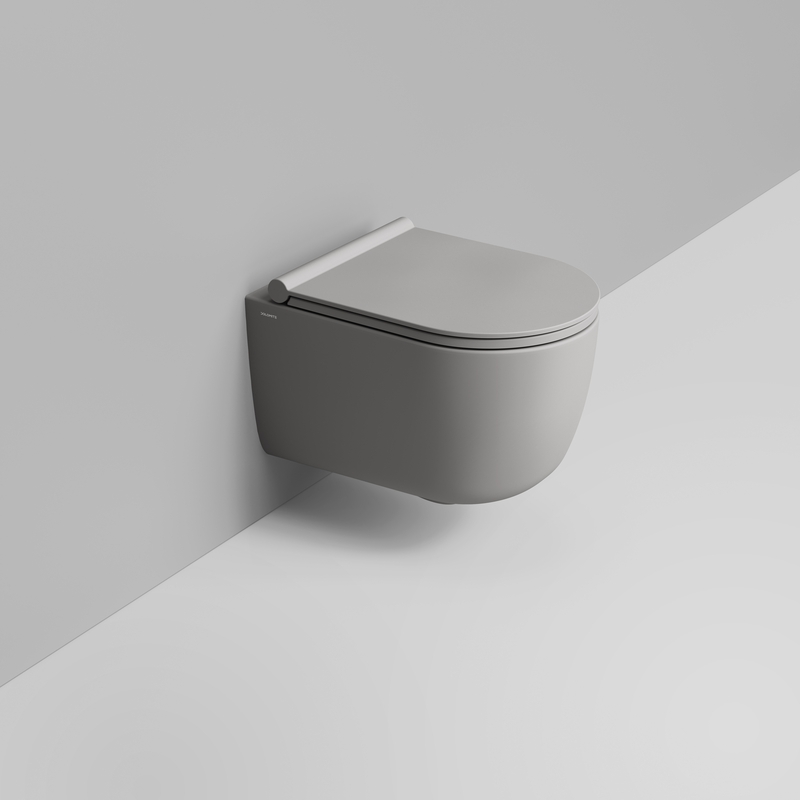 Ceramica Dolomite Vaso sospeso Vortice 36×50 – Mirto Round Short - Grigio cemento
