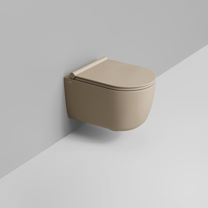 Ceramica Dolomite Vaso sospeso Vortice 36×50 – Mirto Round Short - Beige naturale opaco