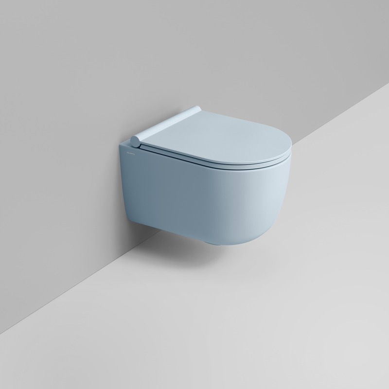 Ceramica Dolomite Vaso sospeso Vortice 36×50 – Mirto Round Short - Azzurro avio