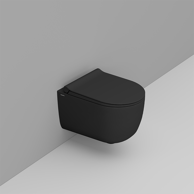 Ceramica Dolomite Vaso sospeso Vortice 36×50 – Mirto Round Short - Nero opaco