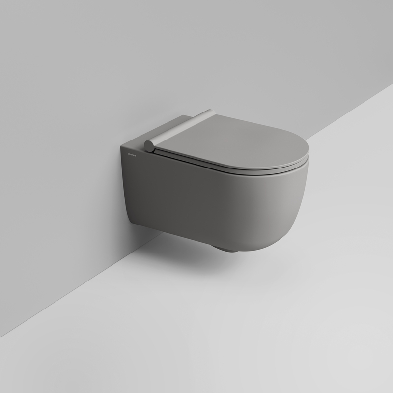 Ceramica Dolomite Vaso sospeso Vortice 36×55 – Mirto Round - Grigio cemento