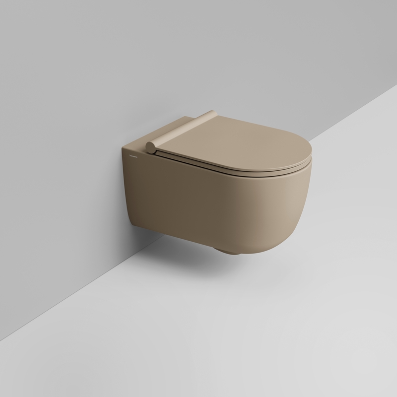 Ceramica Dolomite Vaso sospeso Vortice 36×55 – Mirto Round - Beige naturale opaco