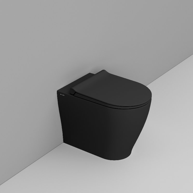 Ceramica Dolomite Vaso back to wall Vortice 36×55 – Mirto Round - Nero opaco