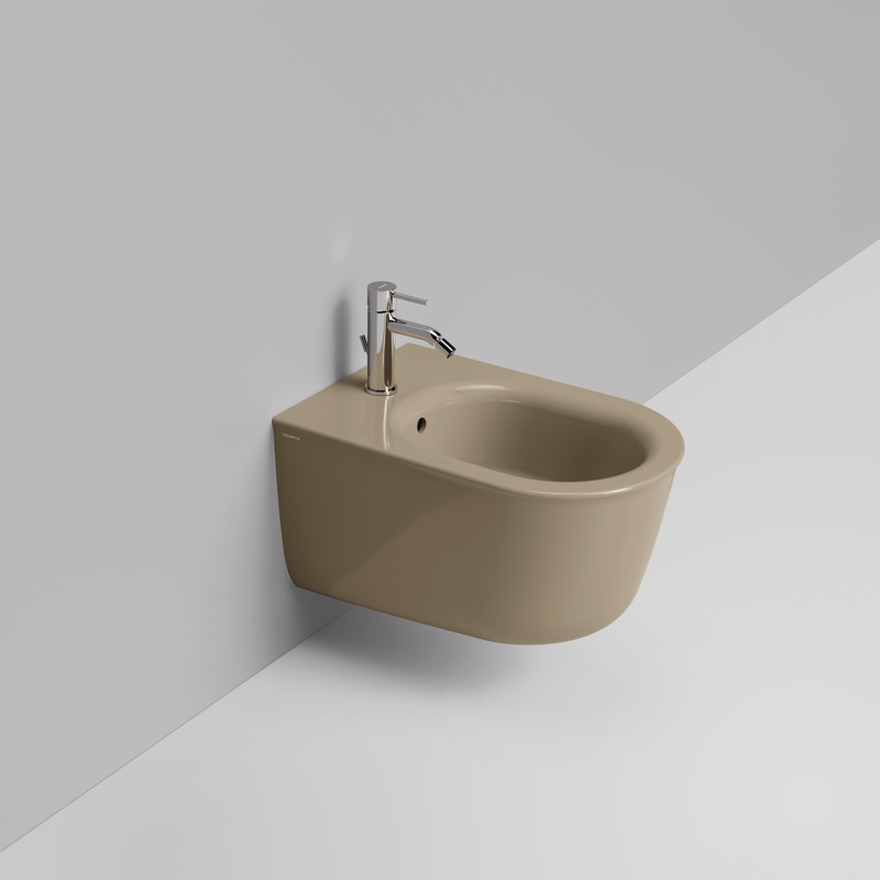 Ceramica Dolomite Bidet suspendus 36×55 – Mayka - Beige naturel brillant