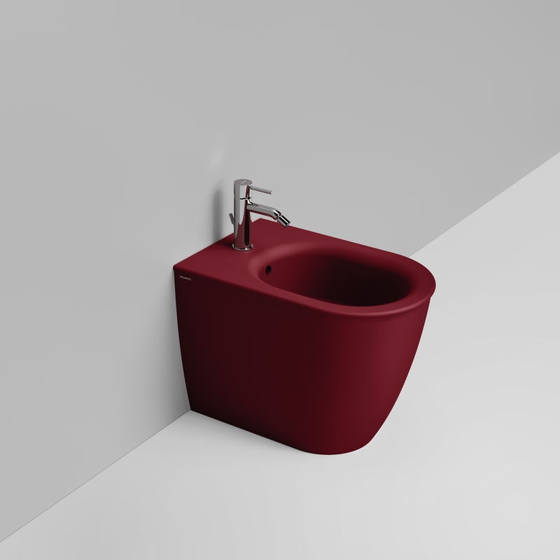 Ceramica Dolomite Bidet back to wall 36×55 – Mayka - Rosso vino opaco