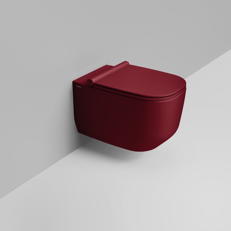 Ceramica Dolomite Vaso sospeso 36×56 – Alba - Rosso vino opaco