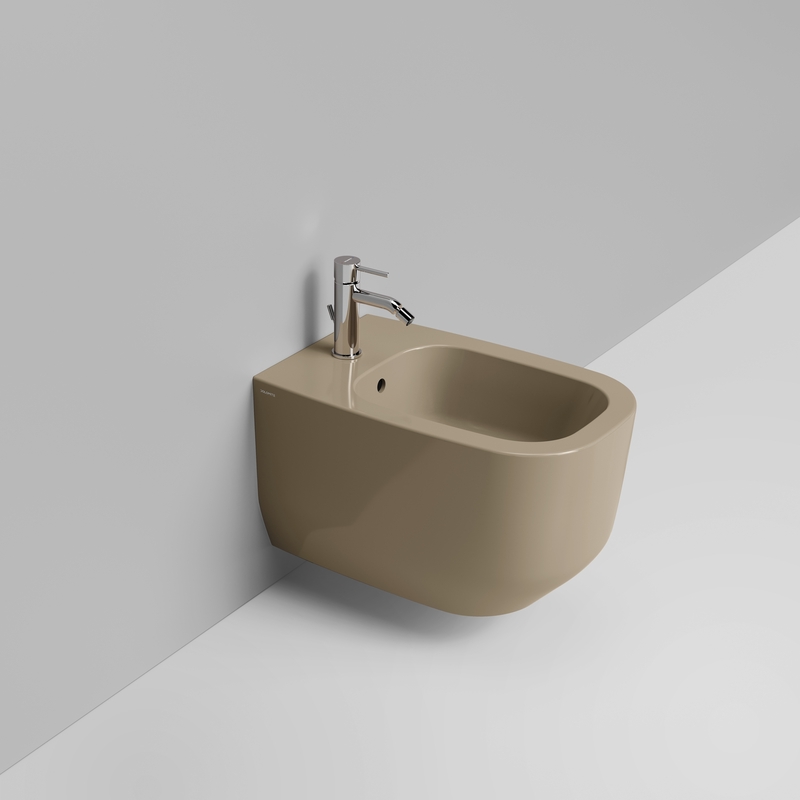 Ceramica Dolomite Bidet sospeso 36×56 – Alba - Beige naturale lucido