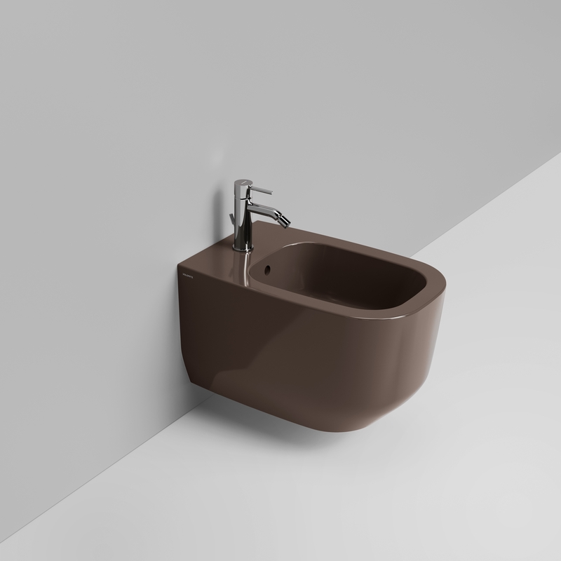 Ceramica Dolomite Bidet sospeso 36×56 – Alba - Marrone alpino lucido